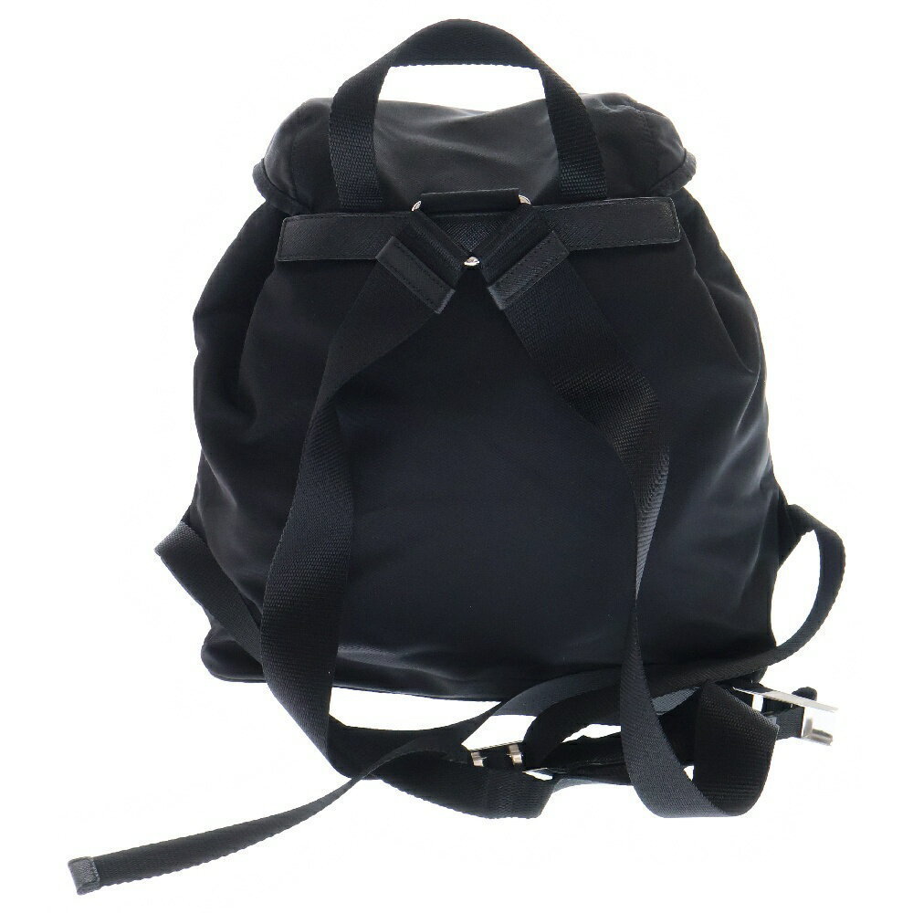 Prada Black Triangle Nylon Backpack - image 1